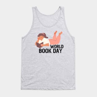 World Book Day, Girl Reading Tank Top